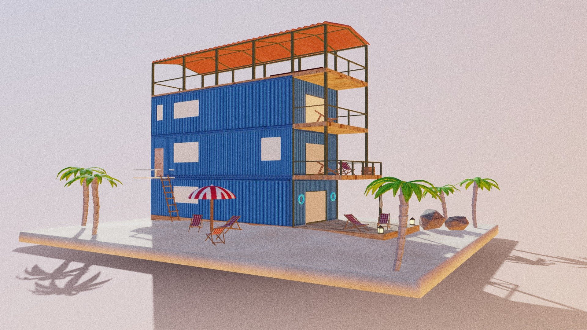 Innovative Container Homes - 3D model by SohanGrand [3589fa9] - Sketchfab