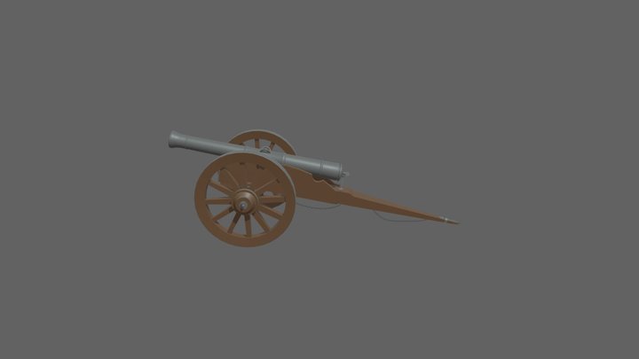 Medieval cannon 3D Model