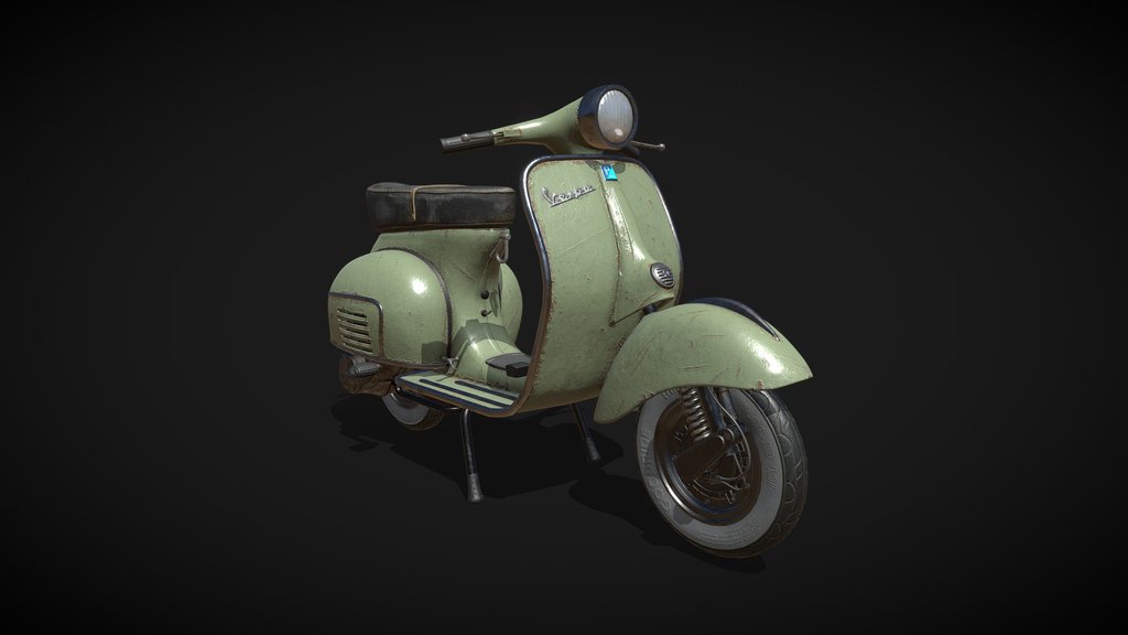 Worn Out Old School Vespa
