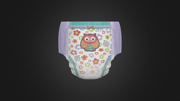 Good Nites Training Pant Size 5.5 Girl 3D Model
