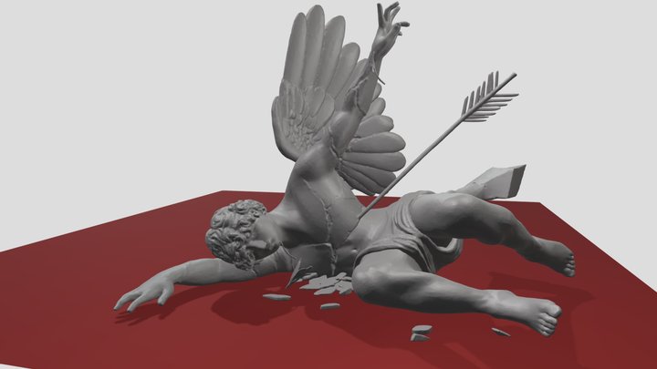 A wounded, but not vanquished, angel 3D Model