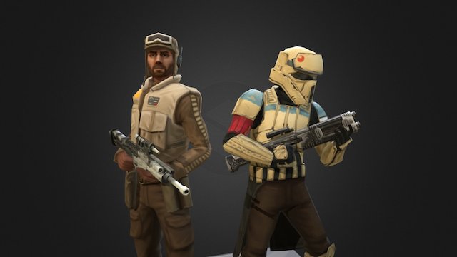 Shoretrooper & Scarif Rebel Pathfinder - SW: GoH 3D Model