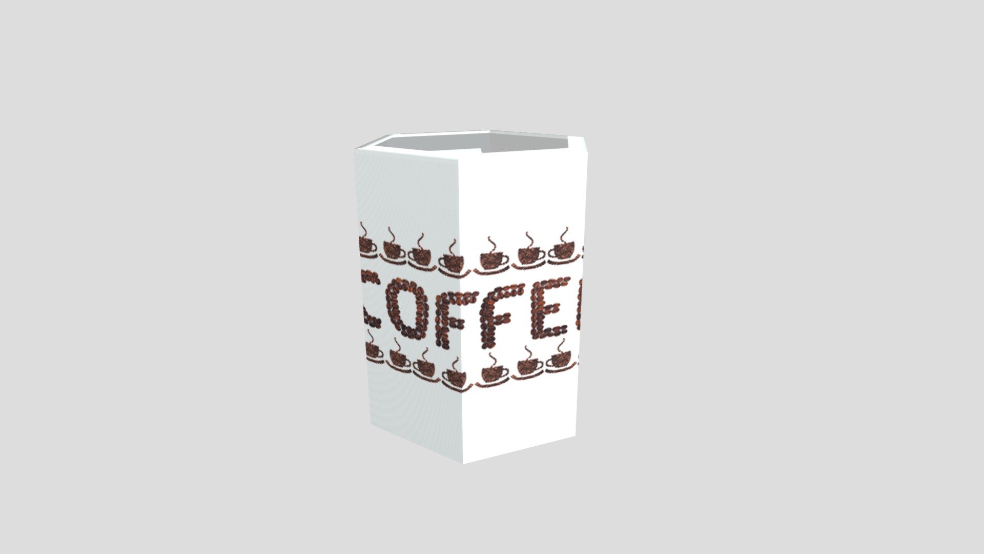 Low poly coffee mug