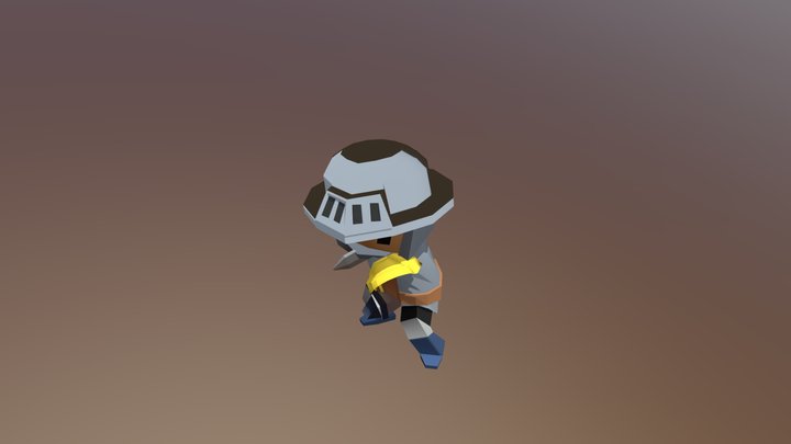 Stylized Mini Knight Low-Poly Free 3D Model