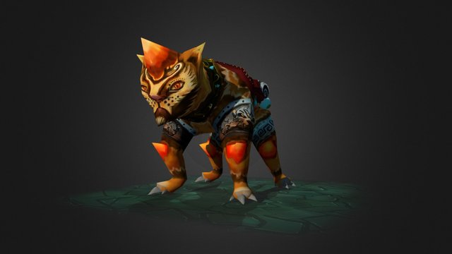 Fire tiger 3D Model