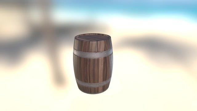 Wooden Barrel (spec/gloss) 3D Model