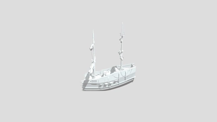 Blender 3D-Morvoren Project-Pirate Ship Model 3D Model
