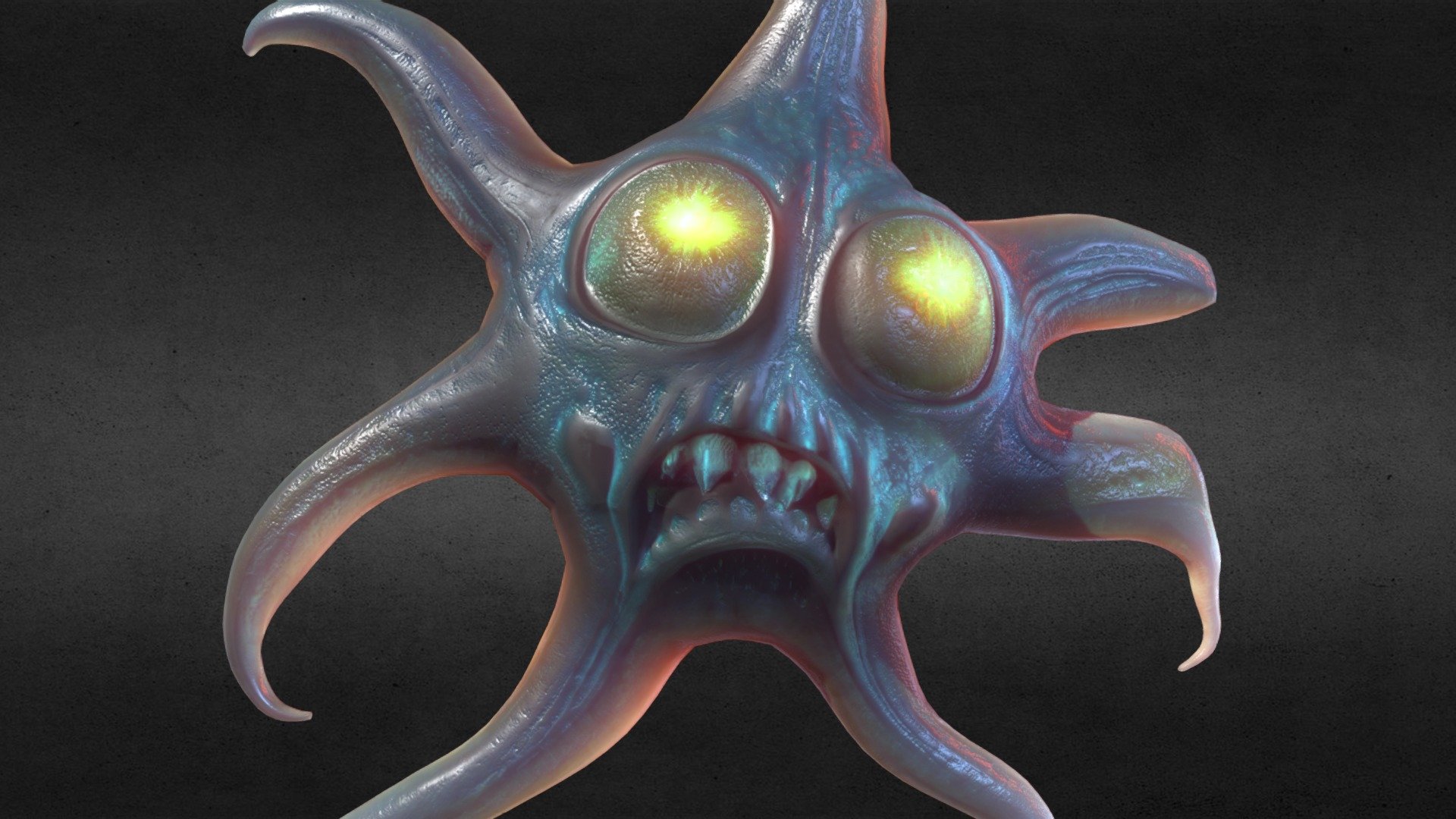 Tentacle monster (low-poly, game ready) - 3D model by endike