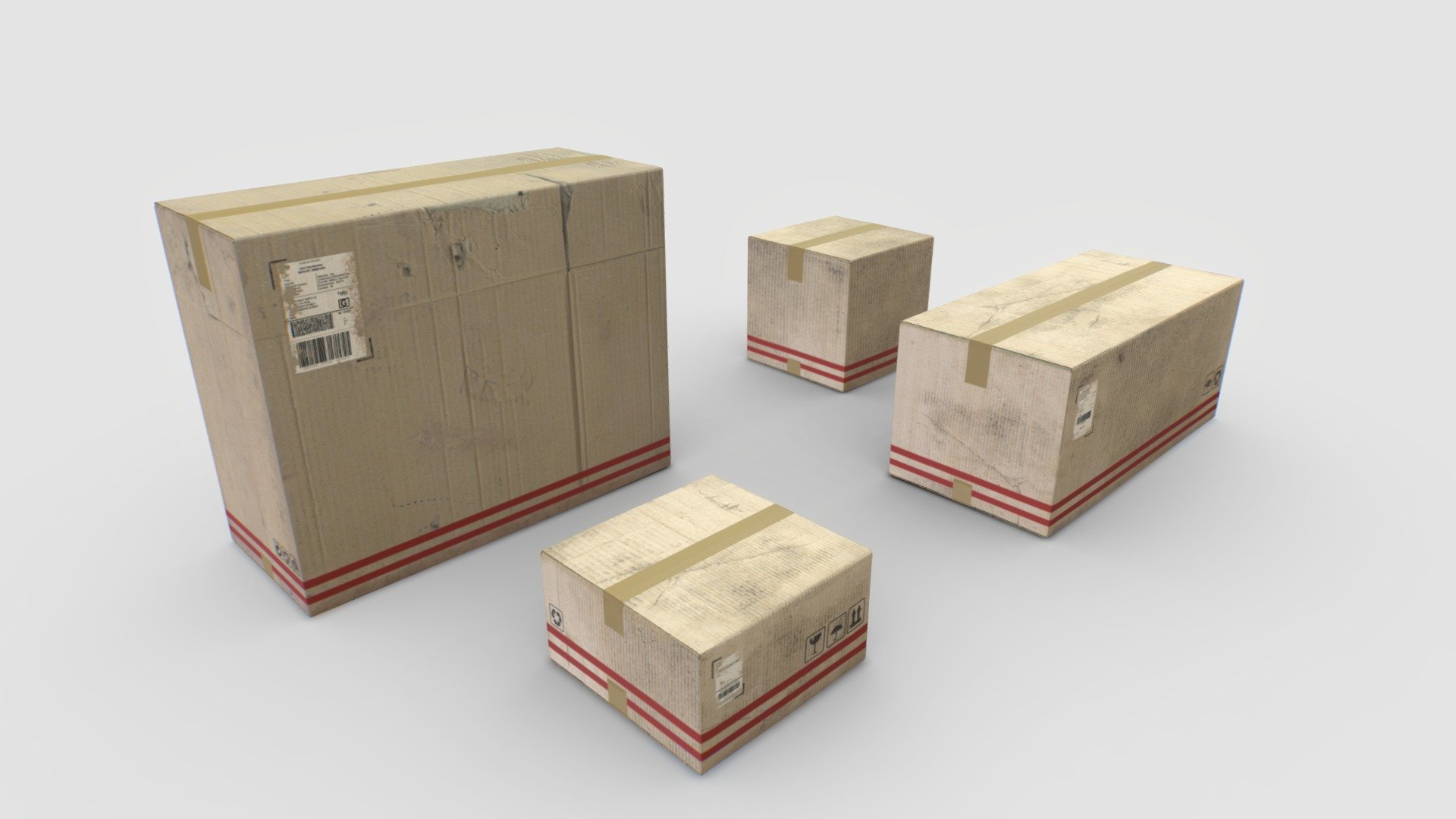 Cardboard Boxes Pack 2