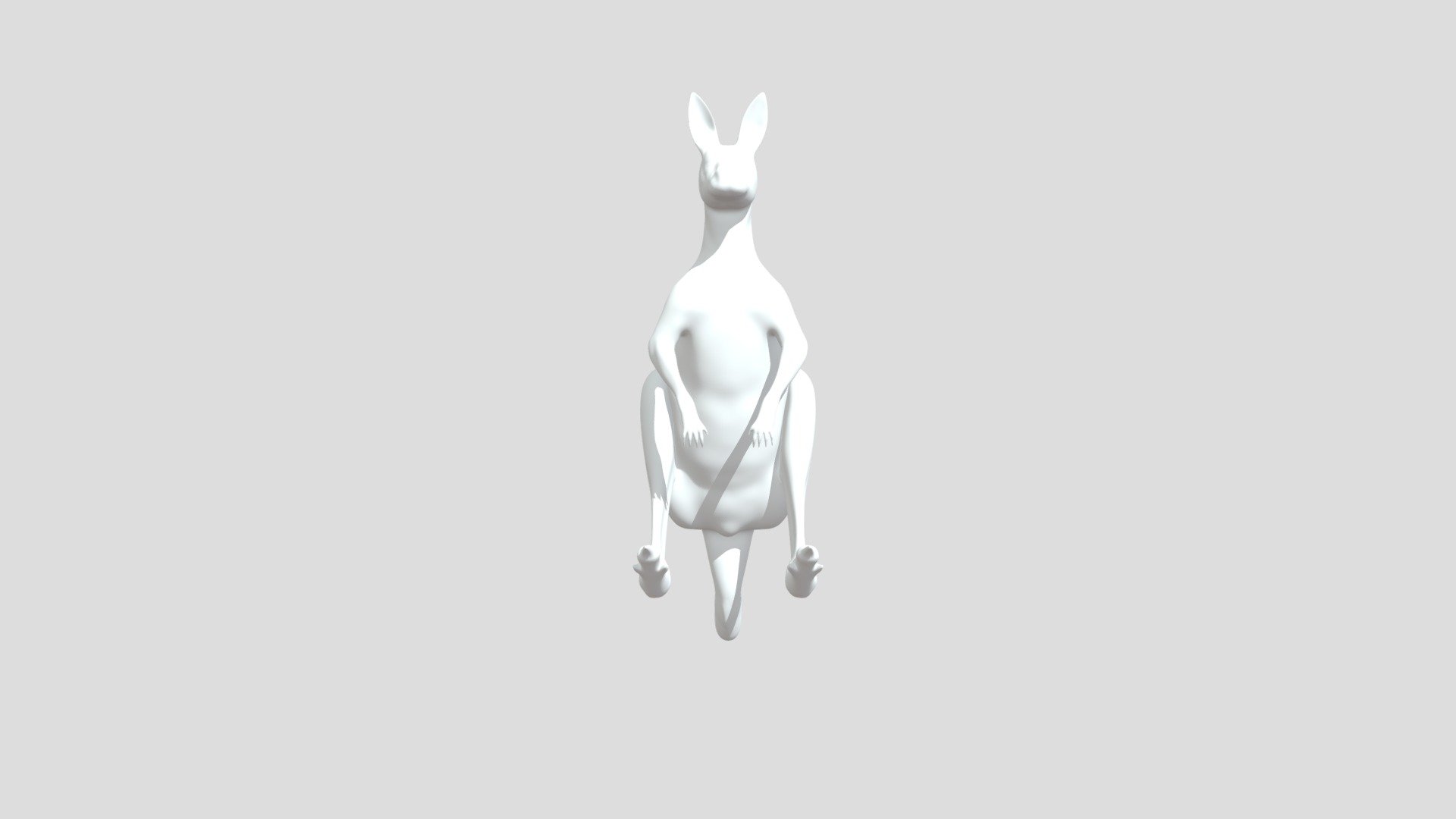 Kangaroo mid-kick statue