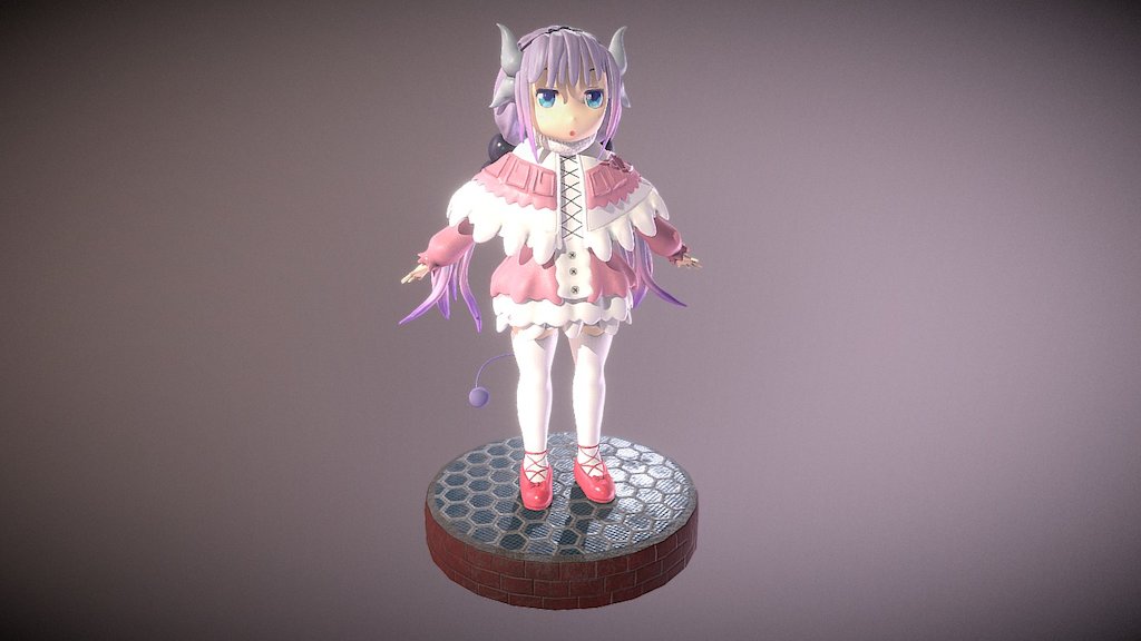 kanna 3d model black outfit kanna 3d model black outfit