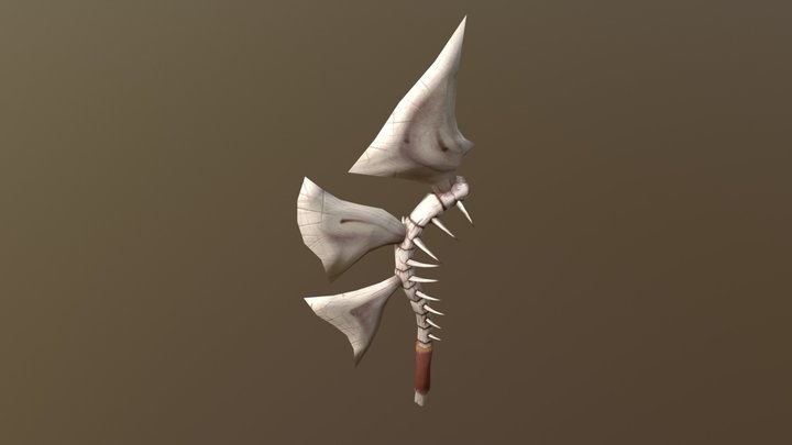 Spine Bone Axe 3D Model