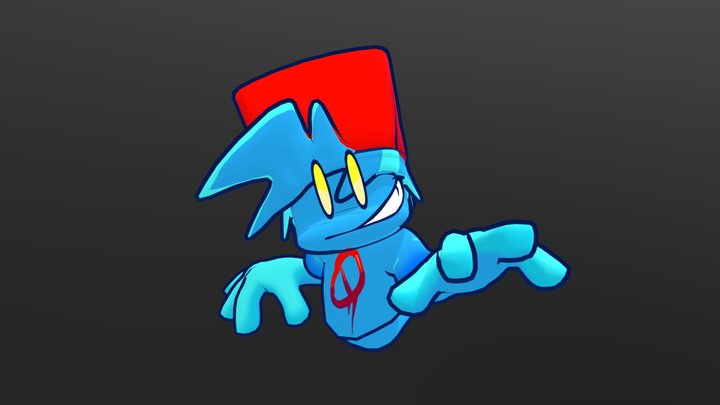 FNF: Mario's Madness // Alone BF Ghost 3D Model