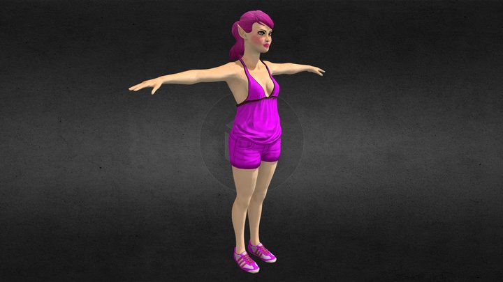 Pink Elf Girl – Modello 3D gratuito STL