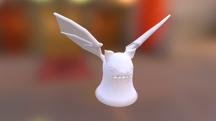 Bat Gold Animation 3D Model