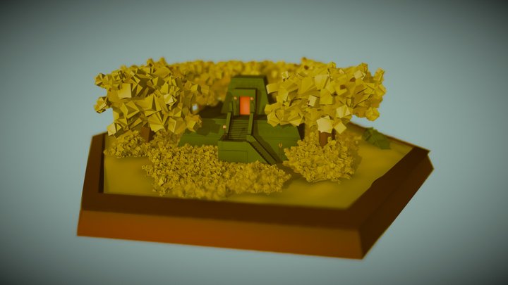Mayan Temple Sketchfab Finished Version 3D Model