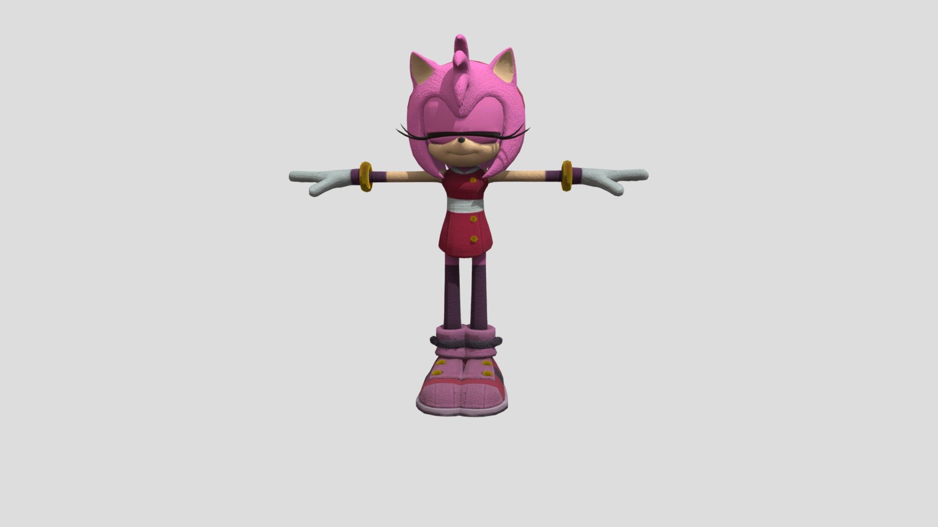 Amy rose rigged (sonic boom) - Download Free 3D model by mrpablopato ...