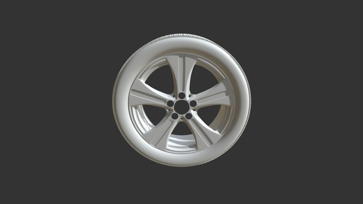 Fixed Car Wheel 3D Model