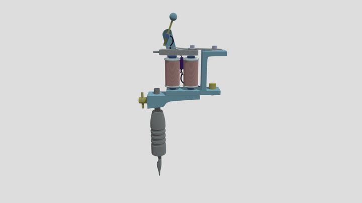 High Poly Tattoo Machine 3D Model