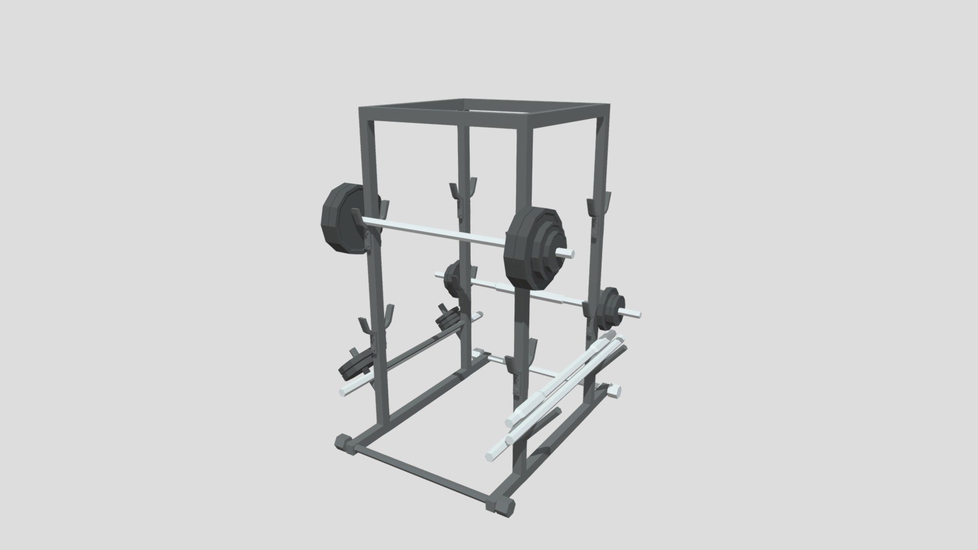 FREE LowPoly Crossfit - Squats stuff