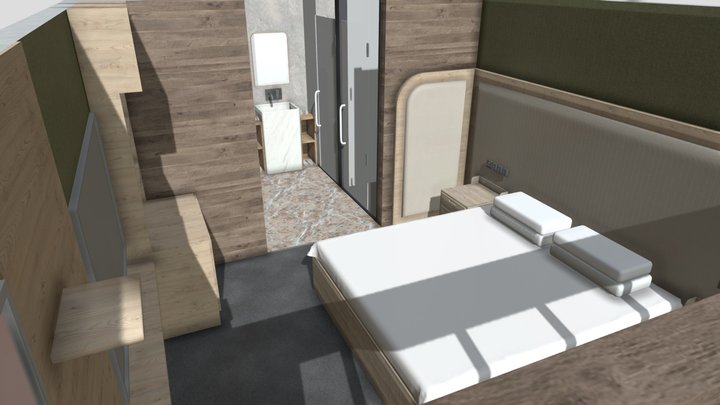 Hotel Single Room - 酒店大床房（单人间） – Kostenloses 3D-Modell STL