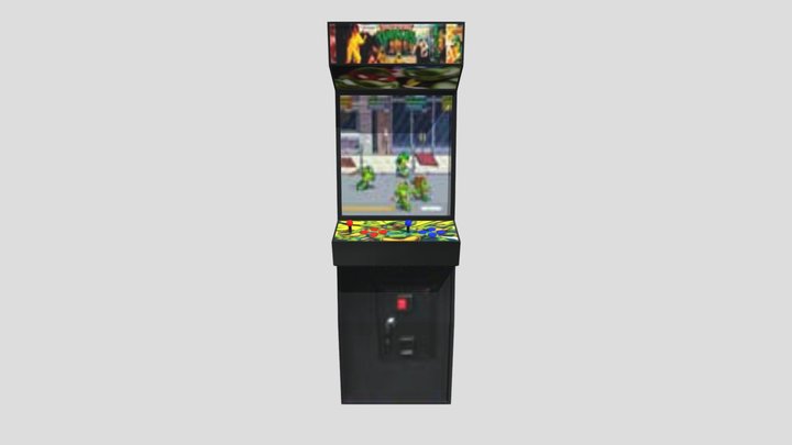 Ninja Turtles Arcade Machine [Low-Poly / PSX] 3D Model