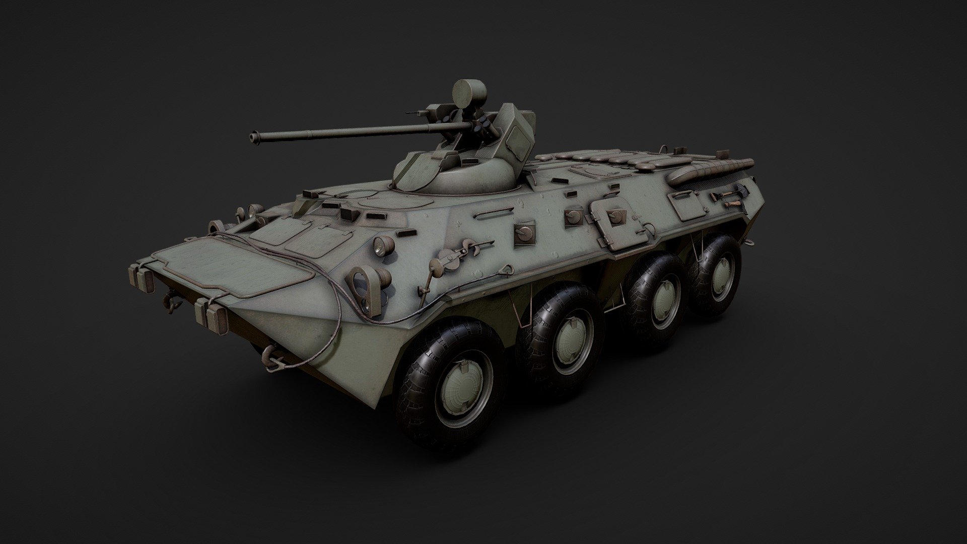 BTR-80A APC Armored personnel carrier - Buy Royalty Free 3D model by ...