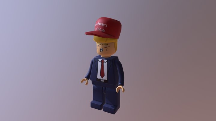 Donald Trump Lego man 3D Model