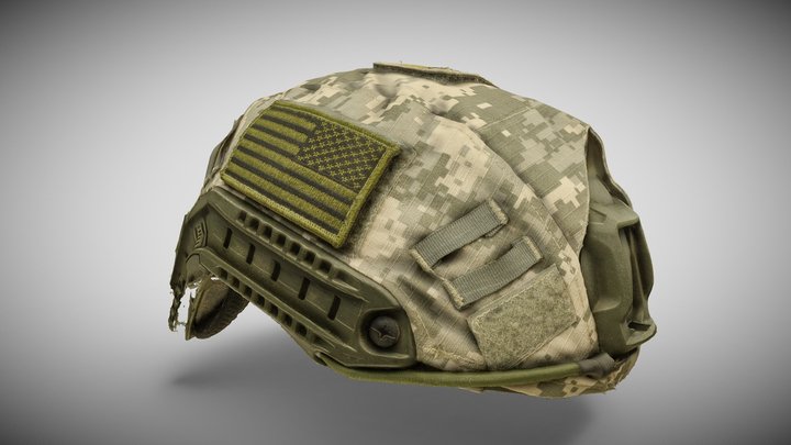 US Military Modular Combat Helmet 3D Model