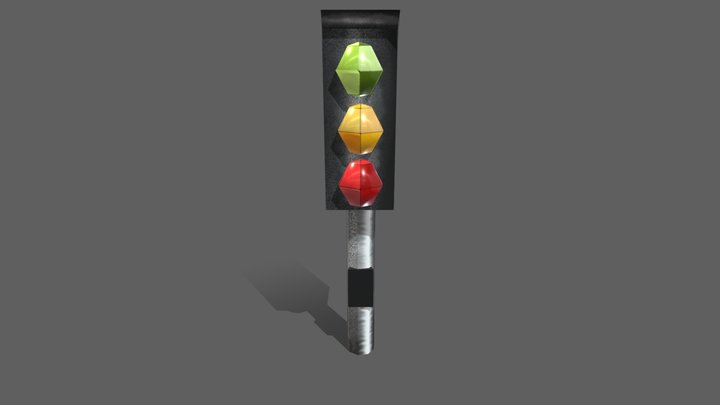 Traffic Lights - College Year One Assignment. 3D Model