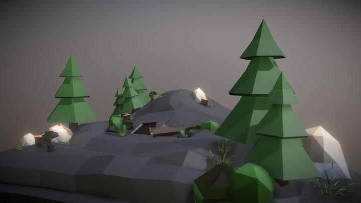 3D Diorama Forest KNB-127 n10208712 3D Model