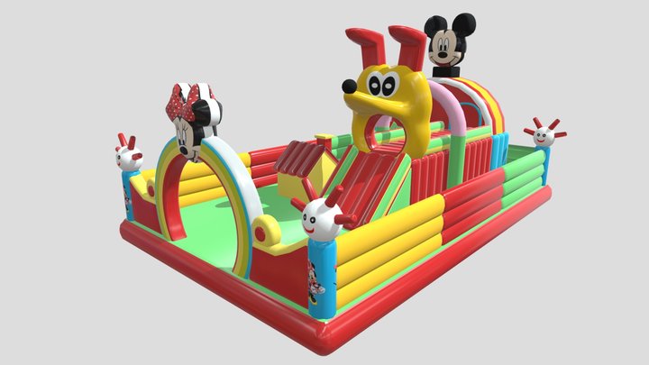 Mickey & Minnie Bouncy Inflatable 3D Model 3D Model