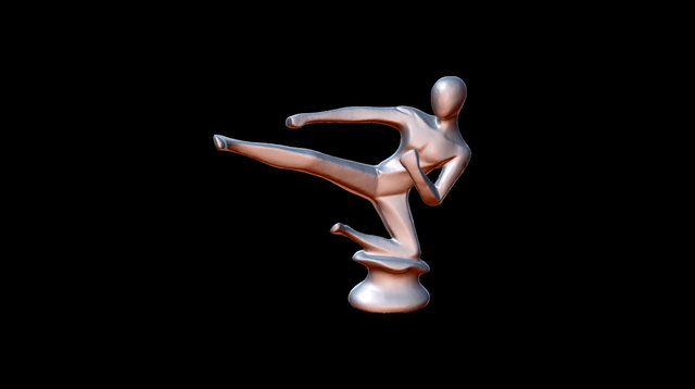 Trofeo karateka 3D Model