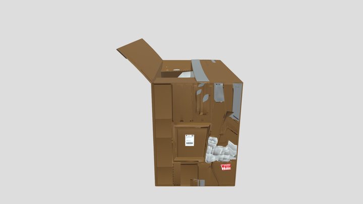 Cardboard box - A1 3D Model