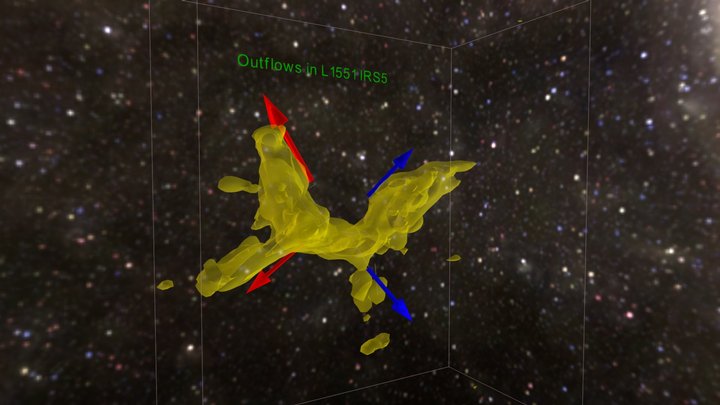 L1551 IRS5 outflows 3D Model