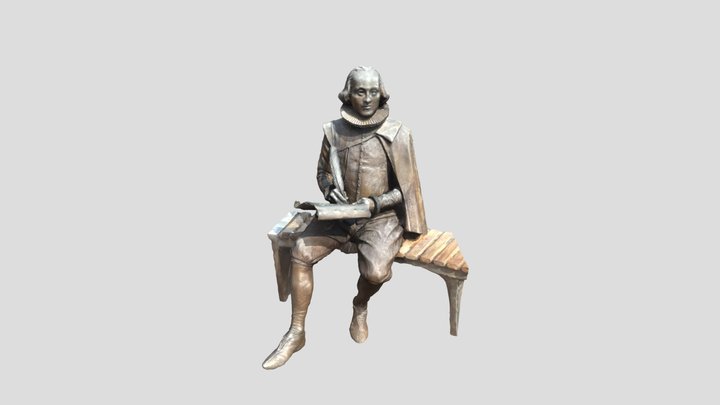 William Shakespeare Statue 3D Model