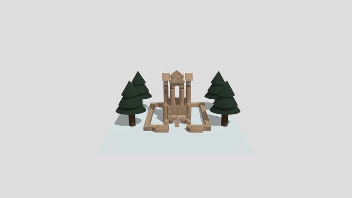 Wk7b Unitblock castle 3D Model