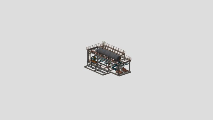 Steel Construction Equipment Layout IV 3D Model