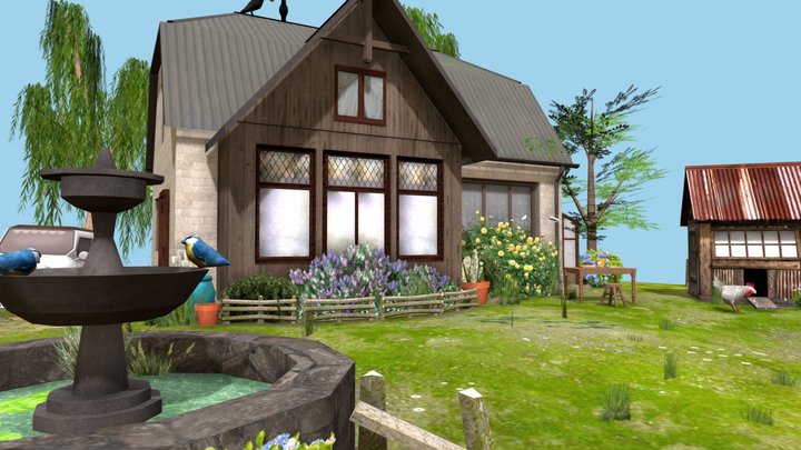 DAE Diorama - Grandma´s House 3D Model