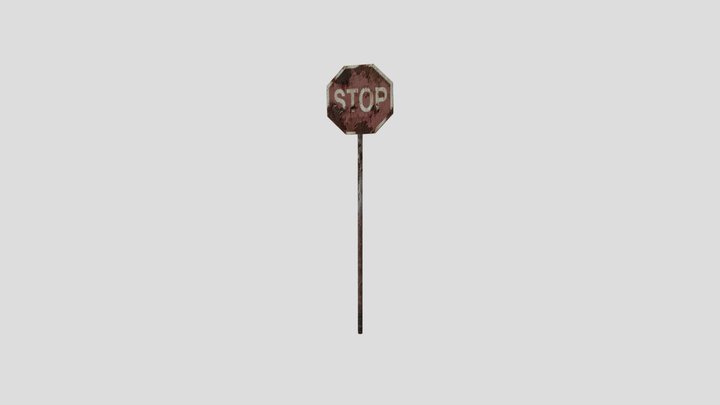 Roadsign Rust 3D Model