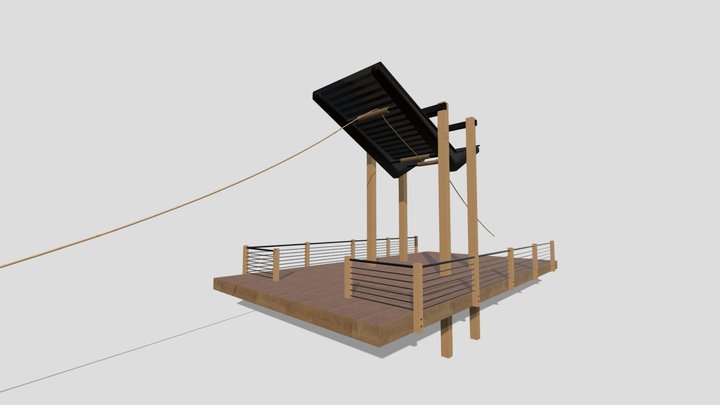 Стартовая площадка канатной дороги 3D Model