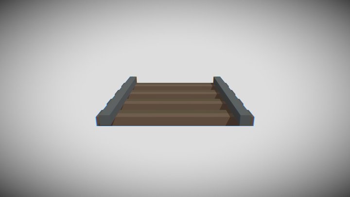 Voxel Rails 3D Model