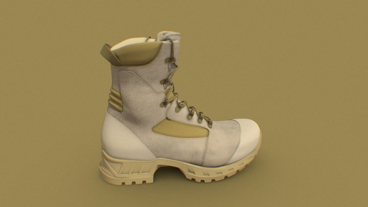 Military boot 3D Model