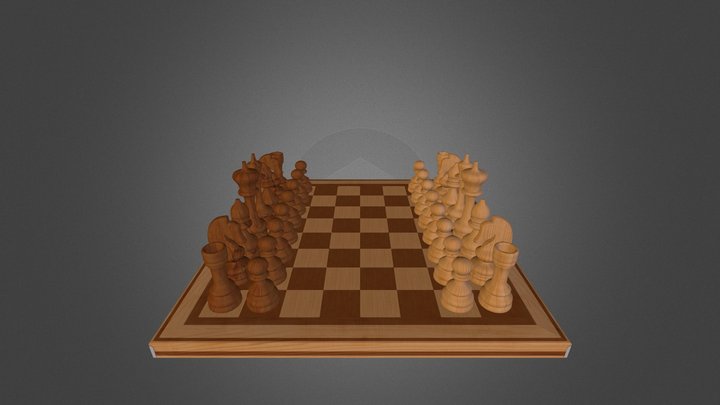 Chess Board 3D Model