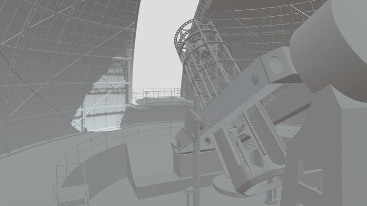 Observatory Telescope 3D Model