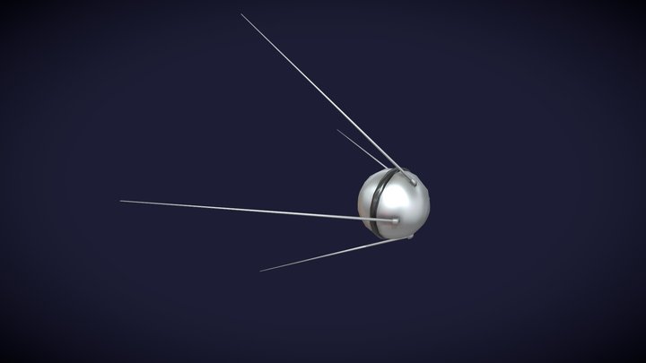 Space Retro Sputnik 3D Model