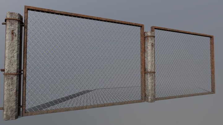 Pripyat chainlink fence 3D Model