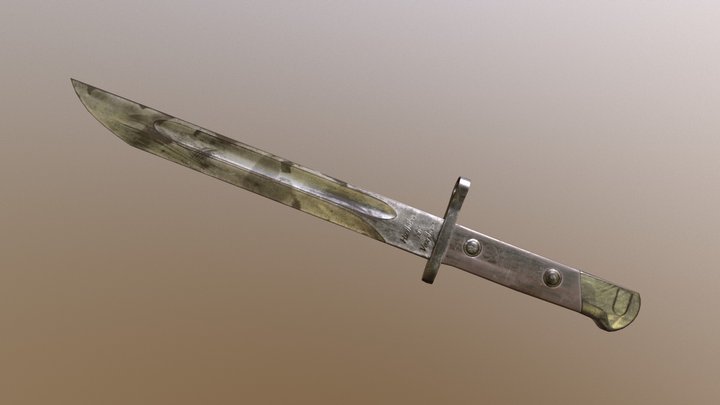 Model 1 Bayonet 3D Model