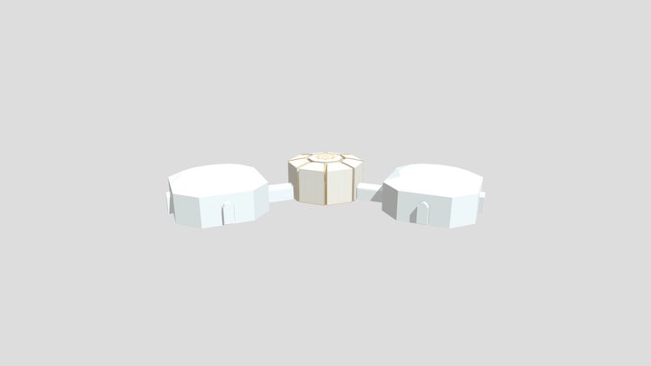 Building Gray Gold Test Scale01 3D Model