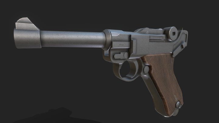 Luger Pistol 3D Model